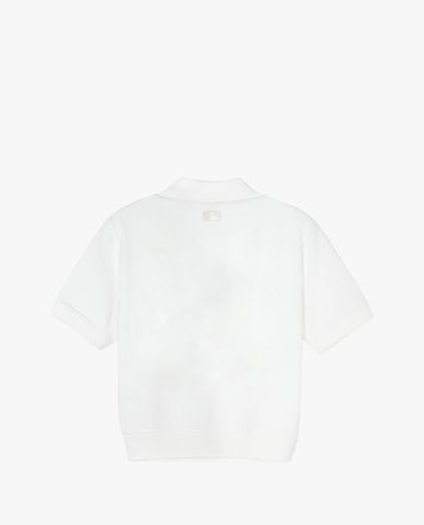  MLB - Áo polo nữ cổ bẻ tay ngắn phối logo New York Yankees 