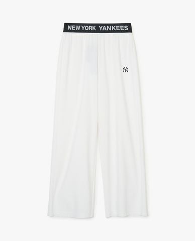  MLB - Quần ống rộng nữ lưng thun Basic Small Logo Banding 