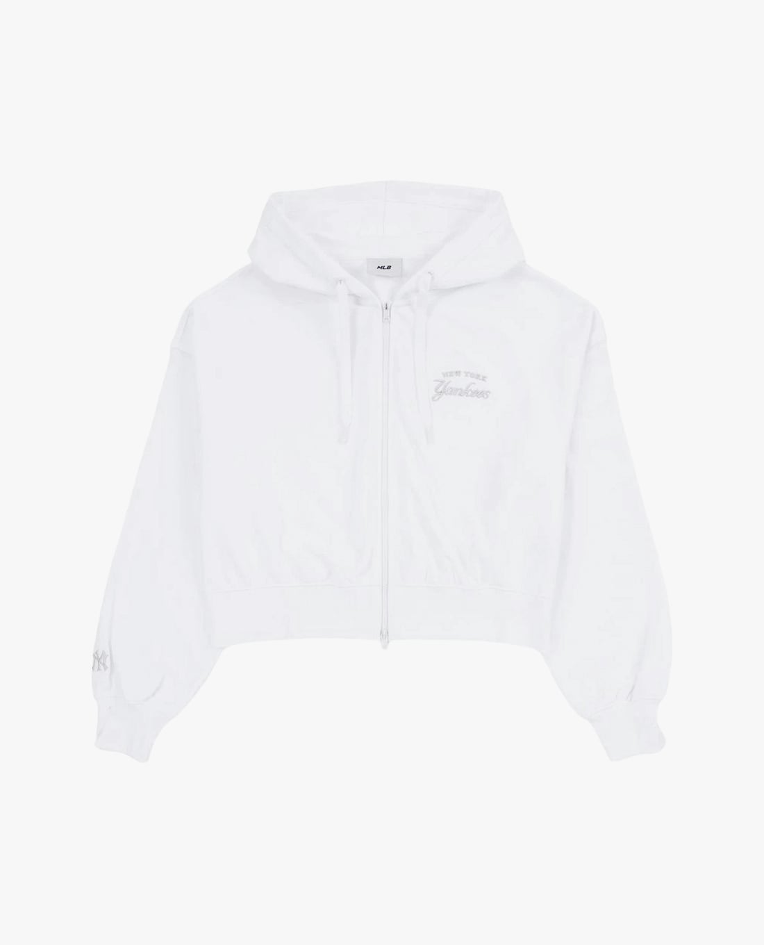 MLB - Áo khoác phối mũ nữ phom croptop Varsity