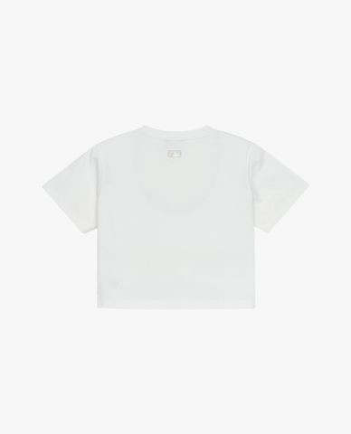  MLB - Áo croptop nữ cổ tròn tay ngắn Basic 