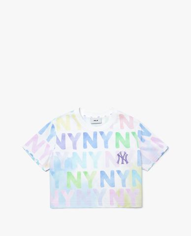  MLB - Áo croptop nữ tay ngắn Watercolor Monogram 