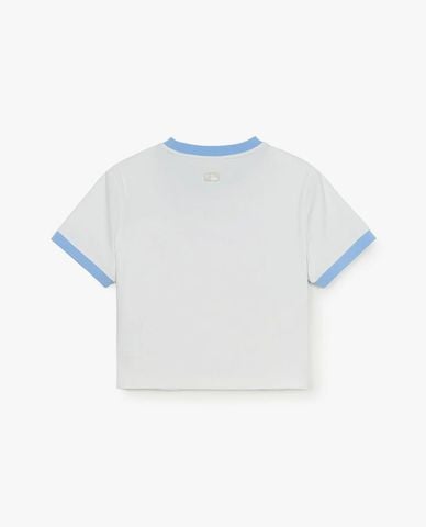  MLB - Áo croptop nữ cổ tròn tay ngắn Varsity Ringer 