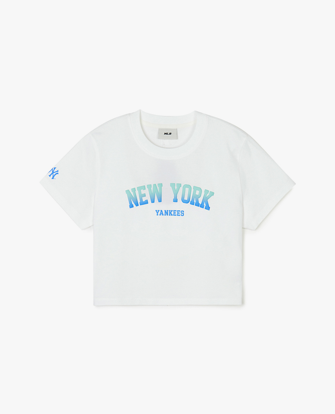 MLB - Áo croptop nữ cổ tròn tay ngắn Varsity