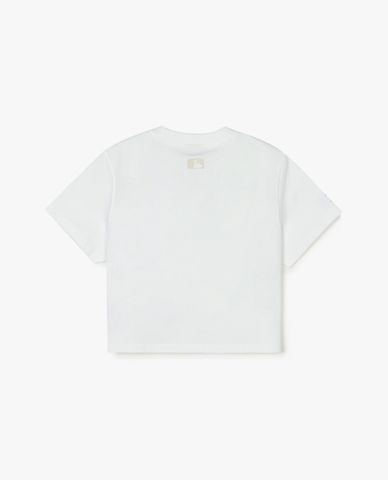  MLB - Áo croptop nữ cổ tròn tay ngắn Varsity 