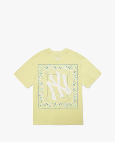  MLB - Áo thun unisex cổ tròn tay ngắn Paisley Back Logo 