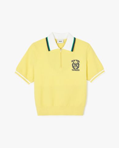  MLB - Áo polo nữ cổ bẻ tay ngắn Sportive Varsity Half Zip Up 