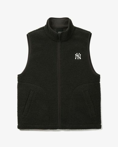  MLB - Áo khoác lông không tay phối zip Wool Fleece 