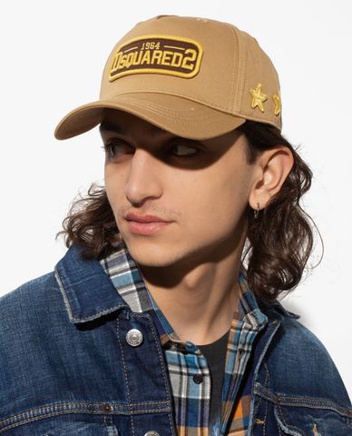  DSQUARED2 - Nón bóng chày nam phối logo thêu thời trang 