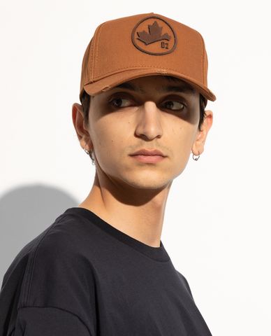  DSQUARED2 - Nón bóng chày unisex thêu nổi D2 Leaf 