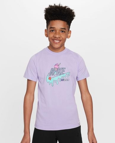  NIKE - Áo thun bé trai cổ tròn tay ngắn 