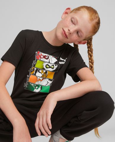  PUMA - Áo thun trẻ em cổ tròn tay ngắn thời trang 