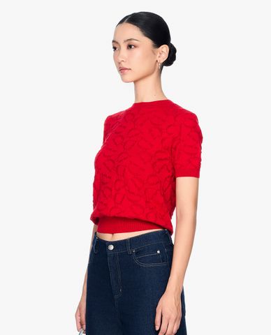  GIGI - Áo dệt kim nữ tay cổ tròn phom ôm tôn dáng 