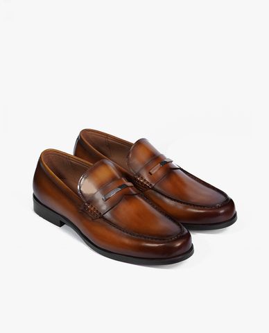  PEDRO - Giày mọi nam da bóng Burnished 
