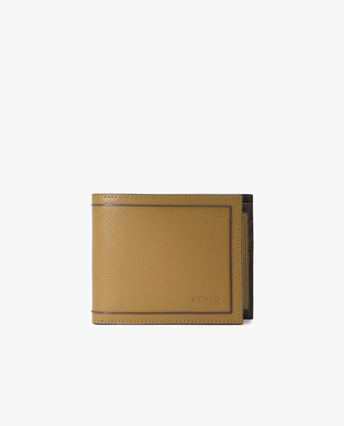 PEDRO - Ví nam dáng ngắn gập đôi Saffiano Leather Bi Fold