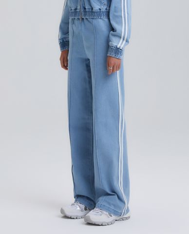  NERDY - Quần jeans nữ ống rộng lưng thun Denim Track 