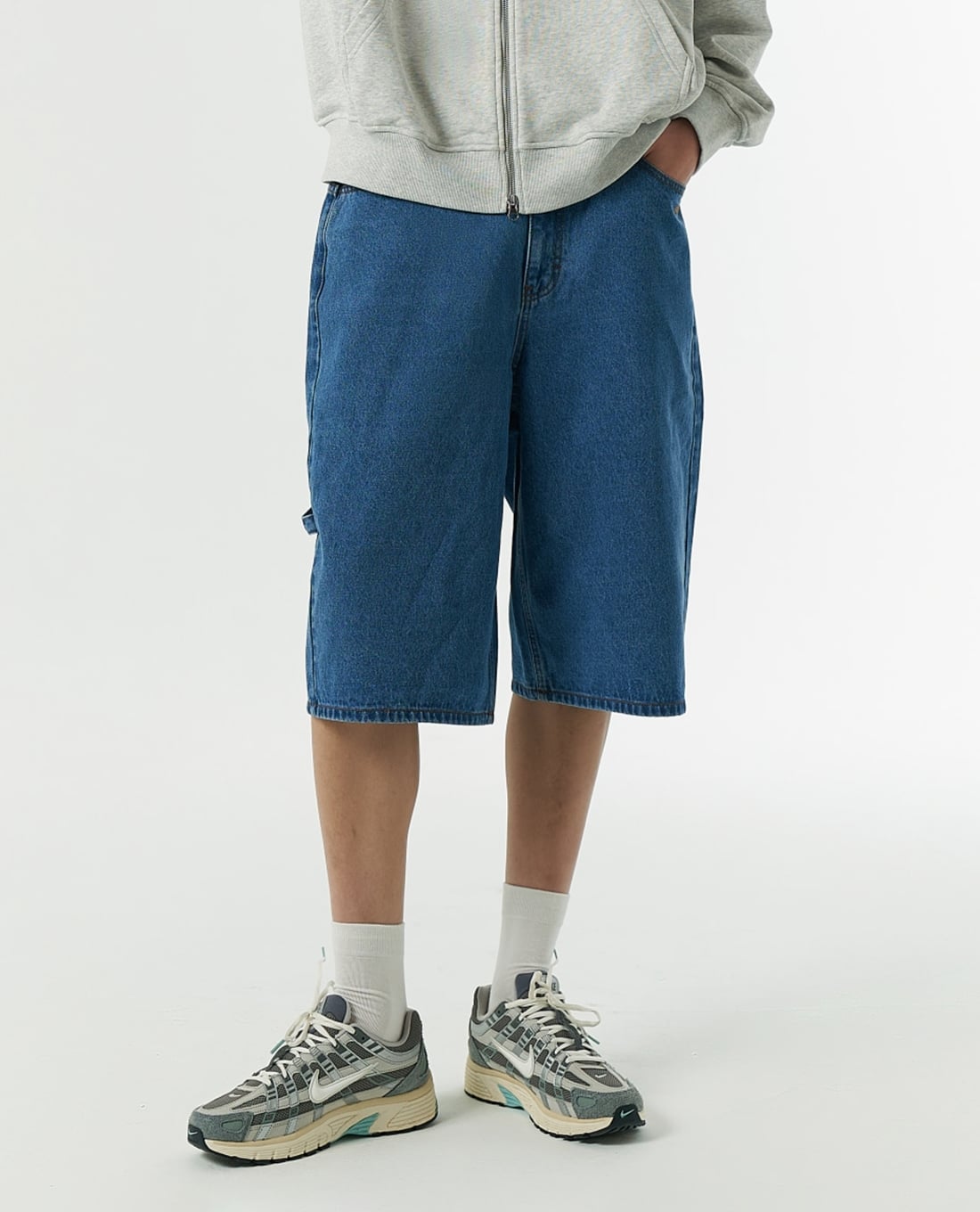 NERDY - Quần short jeans unisex Denim Mix Track
