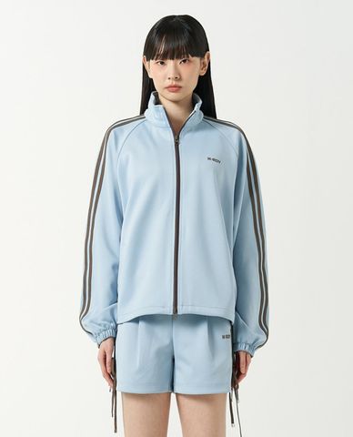  NERDY - Áo khoác thể thao nữ cổ trụ tay dài Shirring 