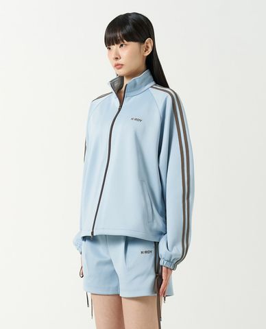  NERDY - Áo khoác thể thao nữ cổ trụ tay dài Shirring 