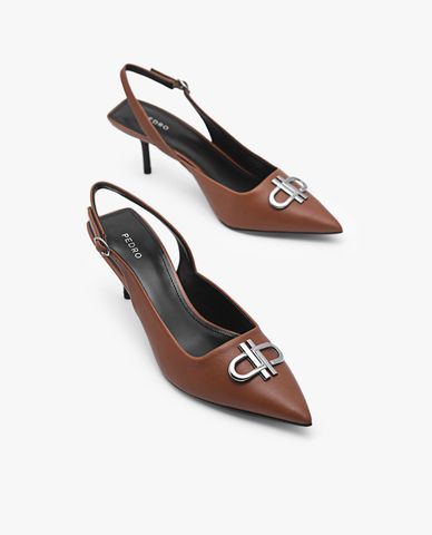  PEDRO - Giày cao gót nữ bít mũi Icon Leather Pointed 
