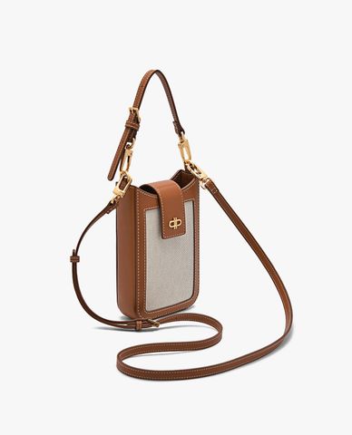  PEDRO - Ví nữ dáng dài chữ nhật phối dây đeo Icon Leather Phone Pouch 