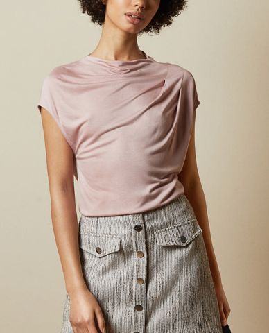  TED BAKER - Áo kiểu nữ cổ tròn tay ngắn Popeey 