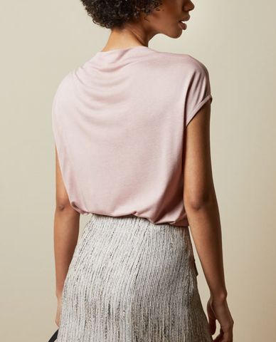  TED BAKER - Áo kiểu nữ cổ tròn tay ngắn Popeey 