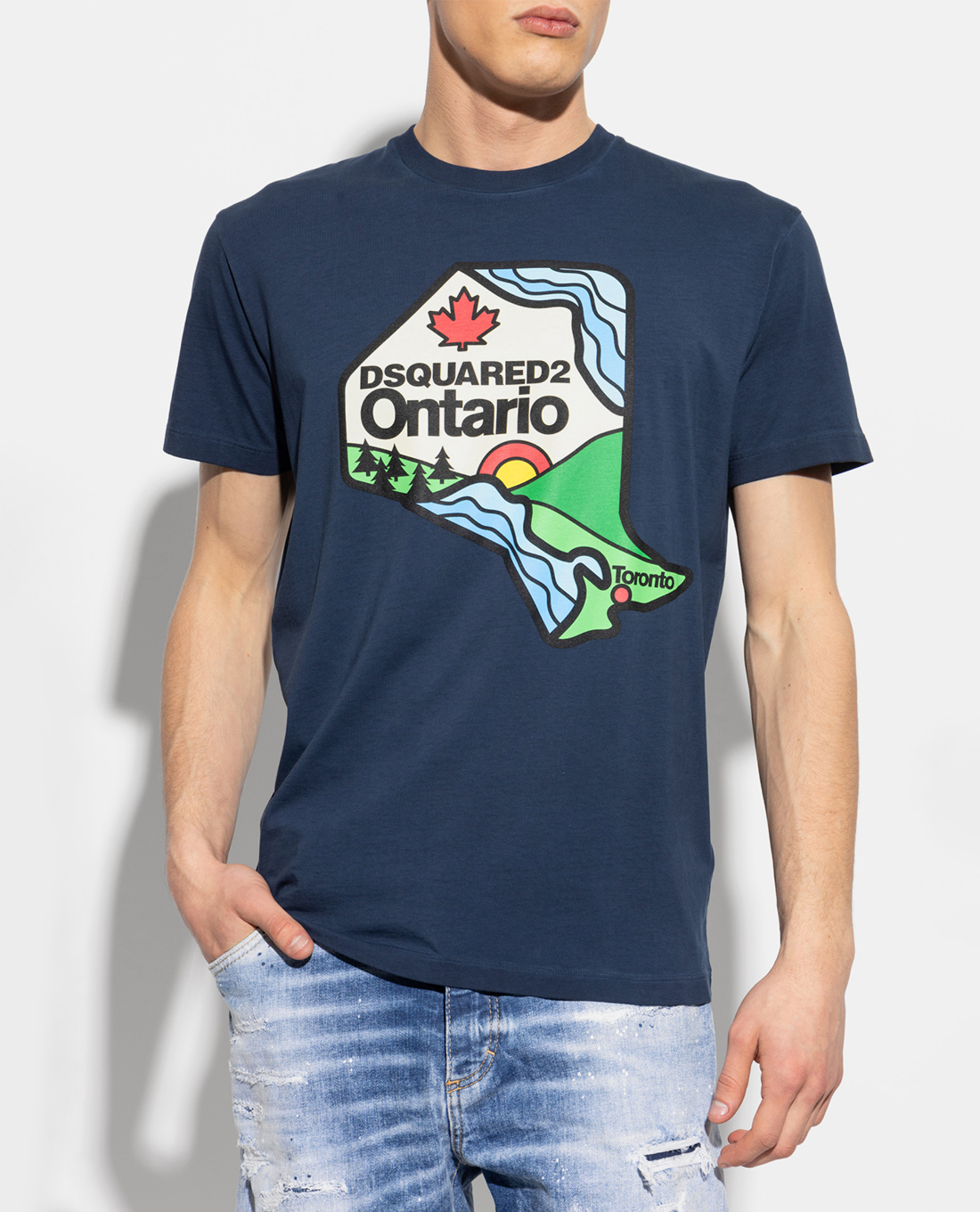 DSQUARED2 - Áo thun nam cổ tròn tay ngắn Cool Fit