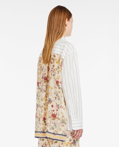  WEEKEND MAX MARA - Áo sơ mi cổ bẻ tay dài phối sọc dọc Corolla 