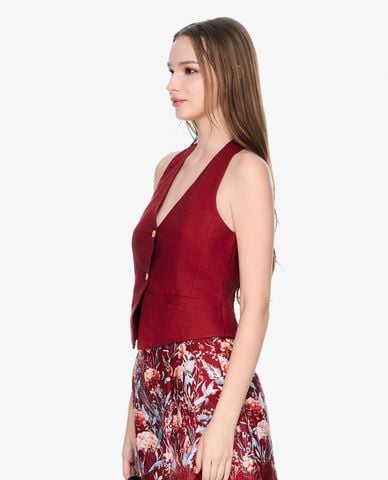  GIGI - Áo khoác gilet nữ cổ V sát nách trẻ trung 