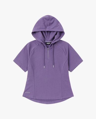  NERDY - Áo hoodie nữ croptop tay ngắn Mini 