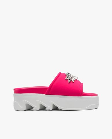  LE SILLA - Dép quai ngang nữ đính đá pha lê Poolside 