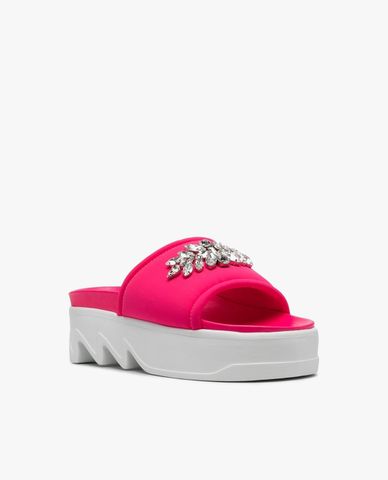  LE SILLA - Dép quai ngang nữ đính đá pha lê Poolside 