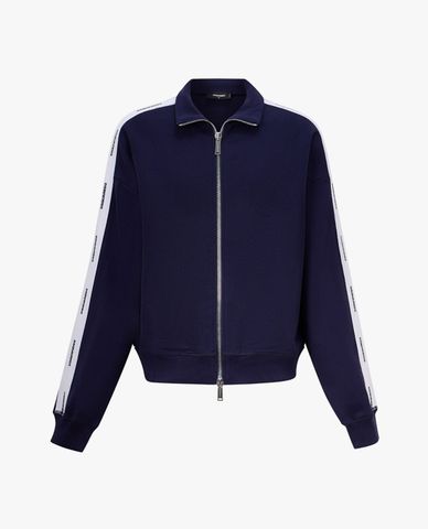  DSQUARED2 - Áo khoác thể thao nam cổ trụ tay dài Burbs 