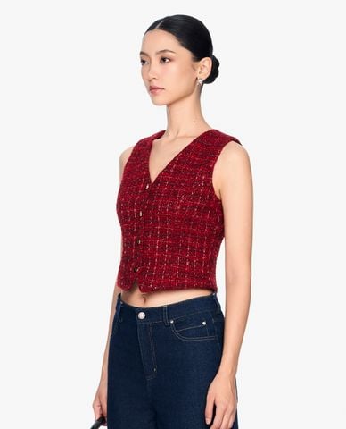  GIGI - Áo khoác gilet nữ cổ V sát nách trẻ trung 