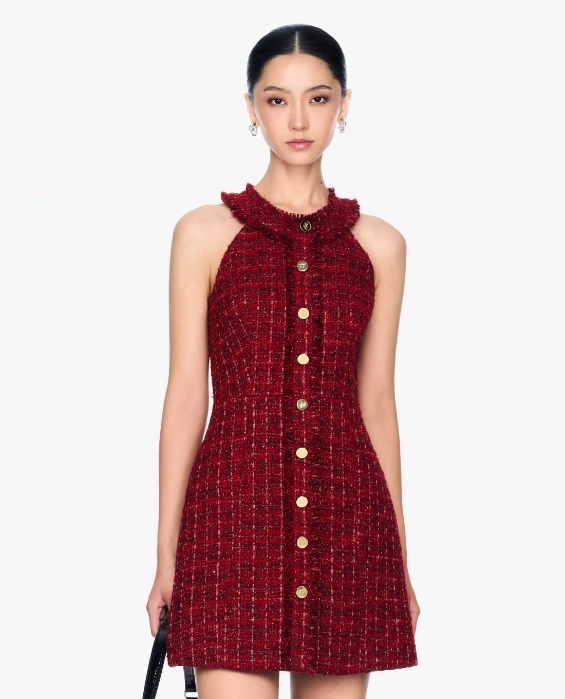 GIGI - Đầm sát nách mini phối nút trẻ trung