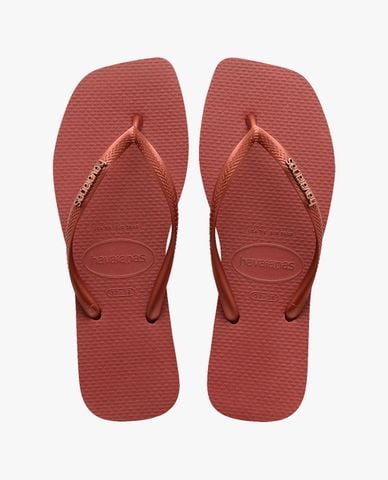 HAVAIANAS - Dép kẹp nữ Slim Square Logo Metallic 