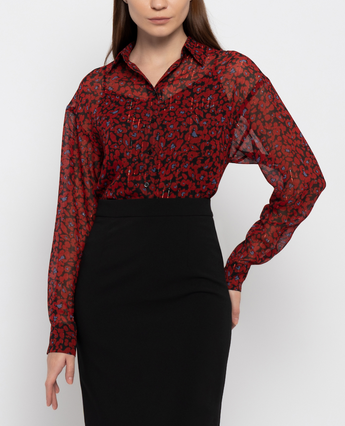 GIGI - Áo sơ mi nữ tay dài phom suông thanh lịch