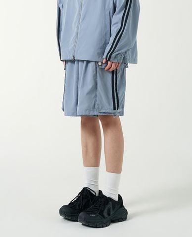  NERDY - Quần short unisex ống rộng lưng thun Cargo Woven 