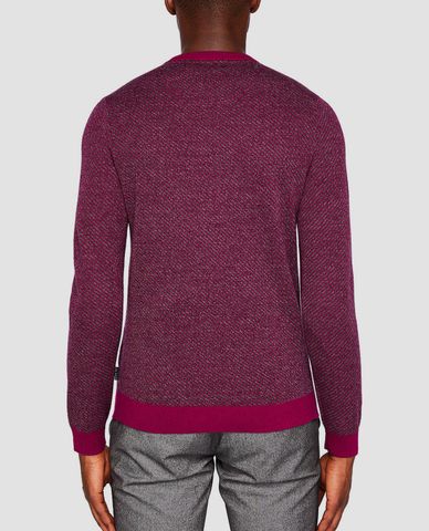  TED BAKER - Áo sweatshirt nam cổ tròn tay dài Cinamon 