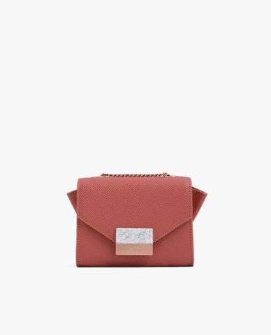  PEDRO - Ví nữ nắp gập Micro Embossed Leather Trapeze Pouch 