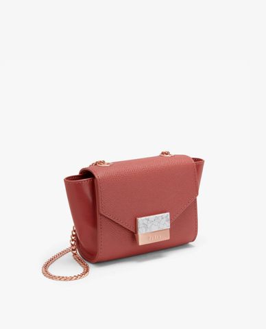  PEDRO - Ví nữ nắp gập Micro Embossed Leather Trapeze Pouch 