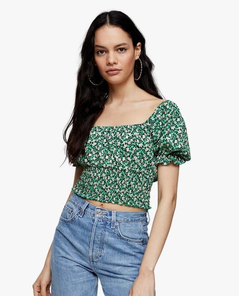 Áo croptop tay phồng