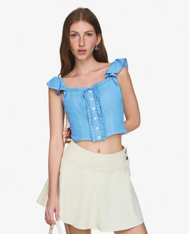  GIGI - Áo kiểu nữ hai dây phom croptop cá tính 