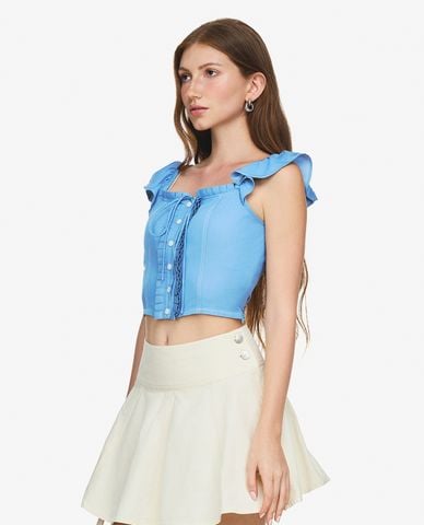  GIGI - Áo kiểu nữ hai dây phom croptop cá tính 
