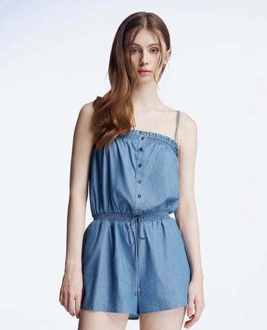  GIGI - Playsuit nữ dây mảnh phối lưng thun năng động 