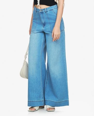  GIGI - Quần jeans nữ ống rộng trẻ trung 