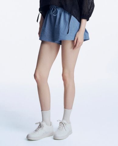  GIGI - Quần short nữ ống rộng lưng thun dây rút năng động 