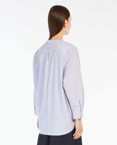  WEEKEND MAX MARA - Áo kiểu nữ cổ tròn tay dài sọc dọc Emanuel 
