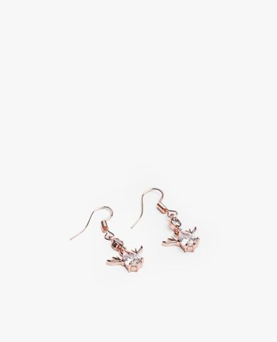  CECI - Khuyên tai nữ sừng tuần lộc đính đá độc đáo 