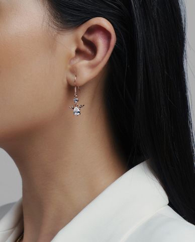  CECI - Khuyên tai nữ sừng tuần lộc đính đá độc đáo 